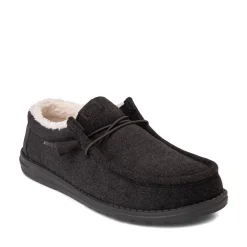 Mens HEYDUDE Wally Fleece Casual Shoe - Warm Grey