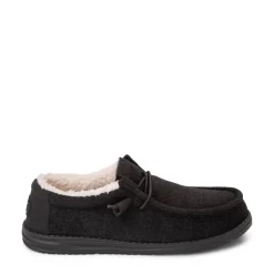 Mens HEYDUDE Wally Fleece Casual Shoe - Warm Grey