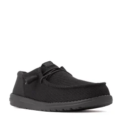 Mens HEYDUDE Wally Funk Casual Shoe - Black Monochrome