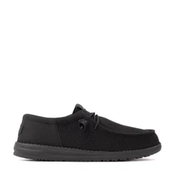 Mens HEYDUDE Wally Funk Casual Shoe - Black Monochrome