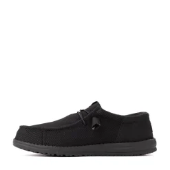 Mens HEYDUDE Wally Funk Casual Shoe - Black Monochrome