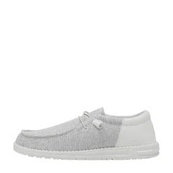 Mens HEYDUDE Wally Funk Casual Shoe - Ghosted Grey Monochrome