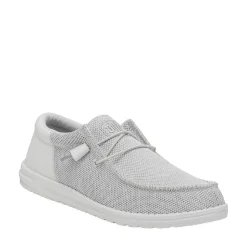 Mens HEYDUDE Wally Funk Casual Shoe - Ghosted Grey Monochrome
