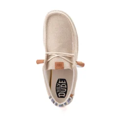 Mens HEYDUDE Wally Funk Hemp Casual Shoe - Natural
