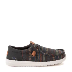 Mens HEYDUDE Wally Funk Slip-On Casual Shoe - Charcoal / Multicolor