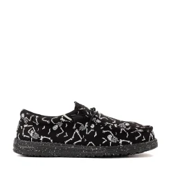 Mens HEYDUDE Wally Glow Skeleton Slip-On Casual Shoe - Black
