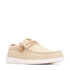 Mens HEYDUDE Wally Hemp Slip-On Casual Shoe - Tan