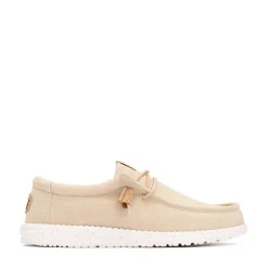 Mens HEYDUDE Wally Hemp Slip-On Casual Shoe - Tan