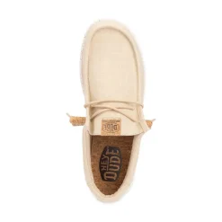 Mens HEYDUDE Wally Hemp Slip-On Casual Shoe - Tan