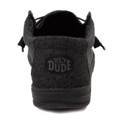 Mens HEYDUDE Wally Sox Micro Casual Shoe - Total Black