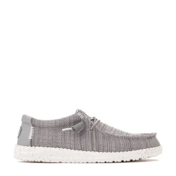 Mens HEYDUDE Wally Stretch Casual Shoe - Grey