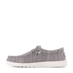 Mens HEYDUDE Wally Stretch Casual Shoe - Grey