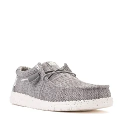 Mens HEYDUDE Wally Stretch Casual Shoe - Grey