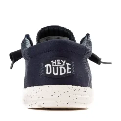 Mens HEYDUDE Wally Stretch Sox Slip-On Casual Shoe - Navy