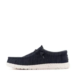 Mens HEYDUDE Wally Stretch Sox Slip-On Casual Shoe - Navy