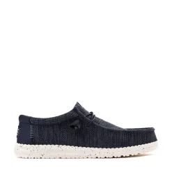 Mens HEYDUDE Wally Stretch Sox Slip-On Casual Shoe - Navy