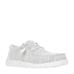 Mens HEYDUDE Wally Stretch Sox Slip-On Casual Shoe - Storm White