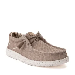Mens HEYDUDE Wally Stretch Sox Slip-On Casual Shoe - Tan