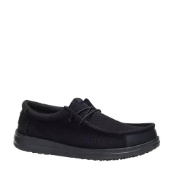 Mens HEYDUDE Wally Work CE Casual Shoe - Black