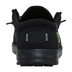 Mens HEYDUDE Wally Work Comp Toe Casual Shoe - Black