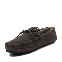 Mens Minnetonka Casey Slipper - Charcoal