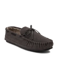 Mens Minnetonka Casey Slipper - Charcoal