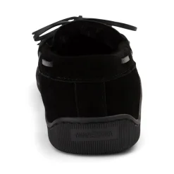 Mens Minnetonka Pile Lined Hardsole Slipper - Black