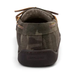 Mens Minnetonka Pile Lined Hardsole Slipper - Camo