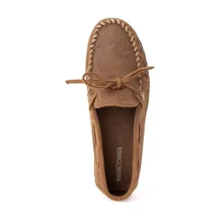 Mens Minnetonka Tie Tread Moccasin - Brown