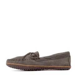 Mens Minnetonka Tie Tread Moccasin - Grey