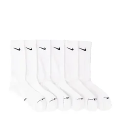Mens Nike Everyday Elevated Crew Socks 6 Pack - White