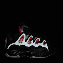 Mens Osiris D3 2001 Skate Shoe - Black / Light Grey / Red