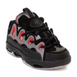 Mens Osiris D3 2001 Skate Shoe - Black / Light Grey / Red