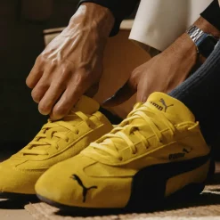 Mens PUMA Speedcat OG Athletic Shoe - Pelé Yellow / Black