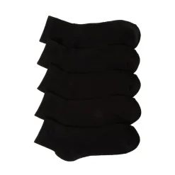 Mens Quarter Socks 5 Pack - Black