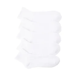 Mens Quarter Socks 5 Pack - White