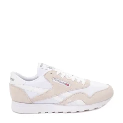 Mens Reebok Classic Nylon Athletic Shoe - White / White