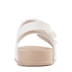 Mini Melissa Cozy Sandal - Toddler / Little Kid - White / Brown