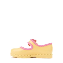 Mini Melissa Hip Ballerina Casual Shoe - Toddler / Little Kid - Yellow / Pink