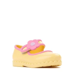 Mini Melissa Hip Ballerina Casual Shoe - Toddler / Little Kid - Yellow / Pink