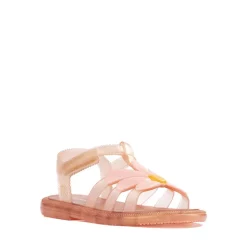 Mini Melissa Hip Bloomy Sandal - Toddler / Little Kid - Pearly Brown