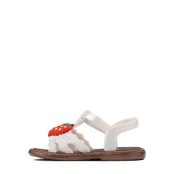 Mini Melissa Hip Strawberry Sandal - Toddler / Little Kid - Pearly White