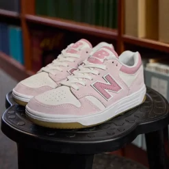 New Balance 480 Athletic Shoe - Big Kid - Pink / White