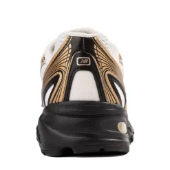 New Balance 740 Athletic Shoe - Big Kid - Sea Salt / Black / Gold Metallic