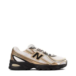 New Balance 740 Athletic Shoe - Big Kid - Sea Salt / Black / Gold Metallic