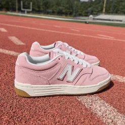 New Balance 480 Athletic Shoe - Little Kid - White / Pink Taffy