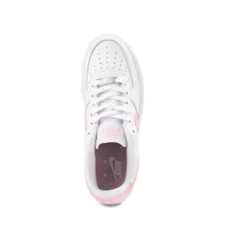 Nike Air Force 1 Low Athletic Shoe - Big Kid - White / White / Medium Soft Pink
