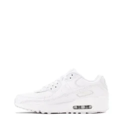 Nike Air Max 90 LTR Athletic Shoe - Big Kid - White / Metallic Silver / White / White