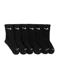 Nike Dri-FIT Performance Basics Crew Socks 6 Pack - Toddler / Little Kid - Black / White