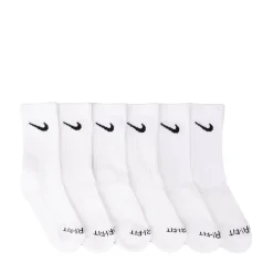 Nike Dri-FIT Performance Basics Crew Socks 6 Pack - Toddler / Little Kid - White / Black